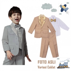 large Setelan jas anak Coklat